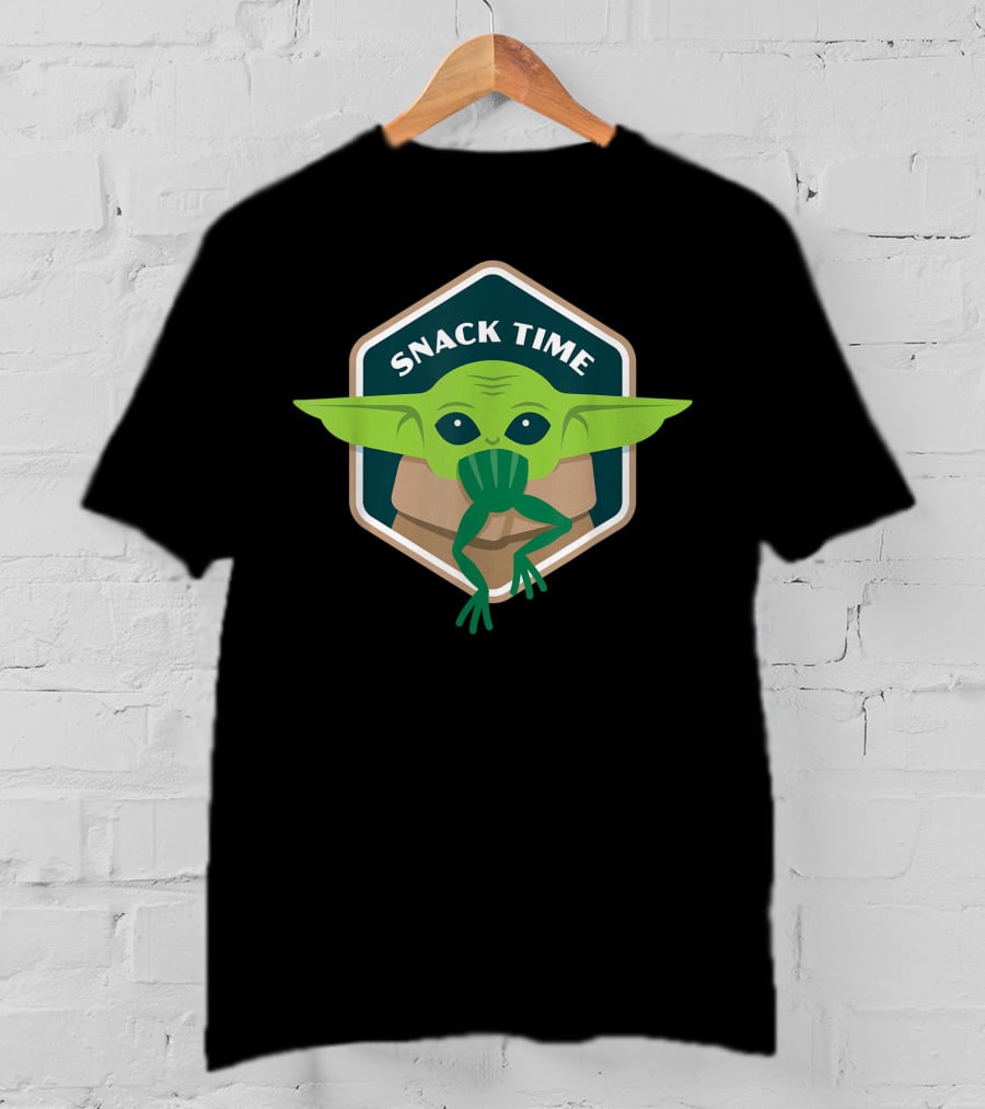 Star Wars The Mandalorian Snack Time The Child Eating Frog T-Shirt