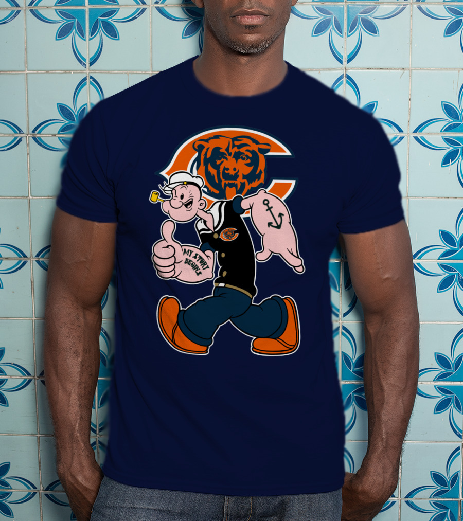 Chicago Bears Popeye Thumbs Up T-Shirt