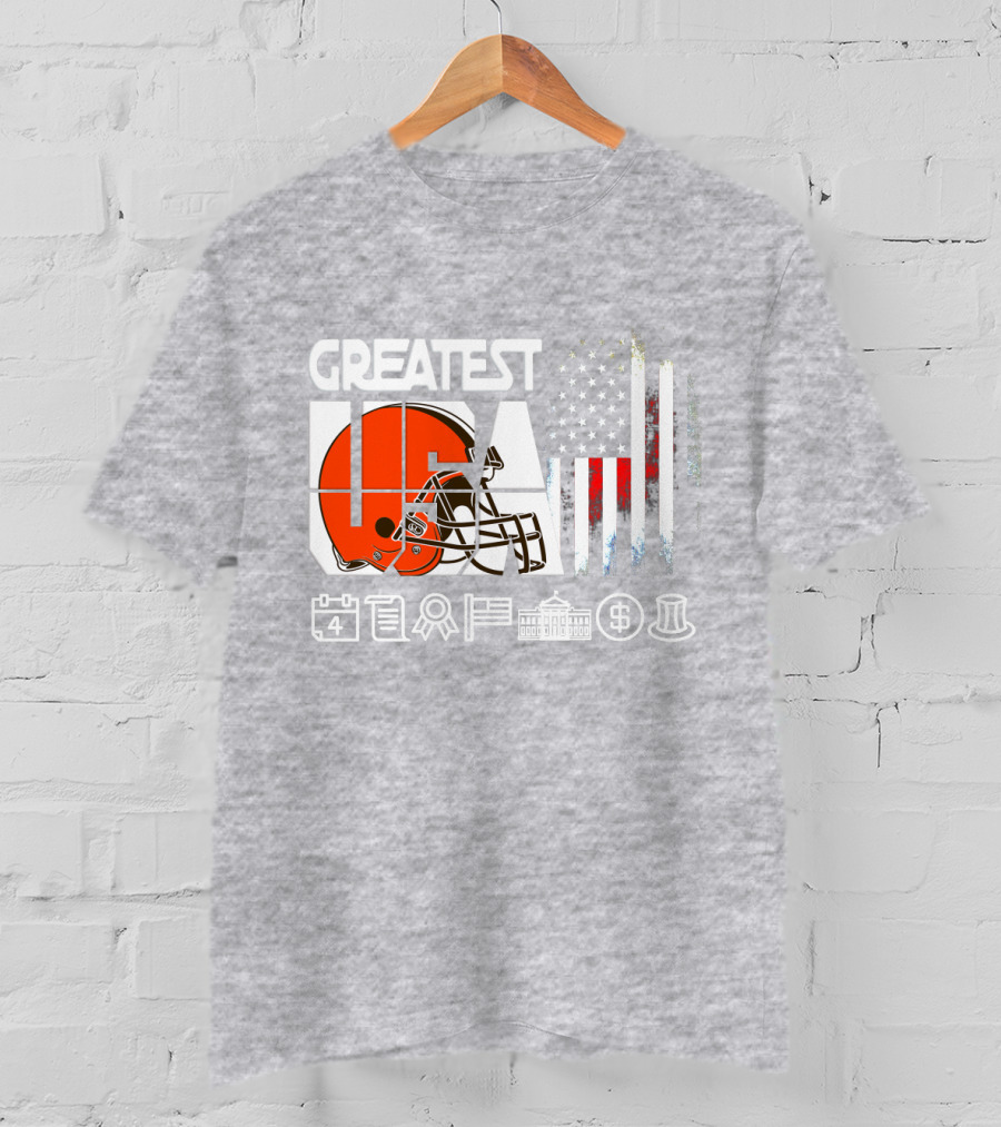 Greatest Usa America Football Helmets Calendar Flag Government Currency Traditions T-Shirt