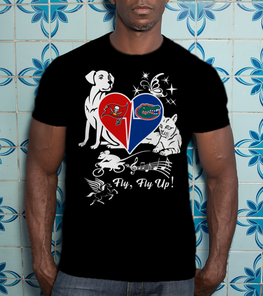 Buccaneers Gators Heart Fly Fly Up Dog Cat Butterfly Musical Pegasus T-Shirt