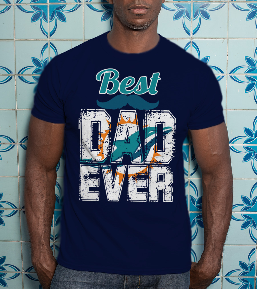 Best Dad Ever Dolphins T-Shirt
