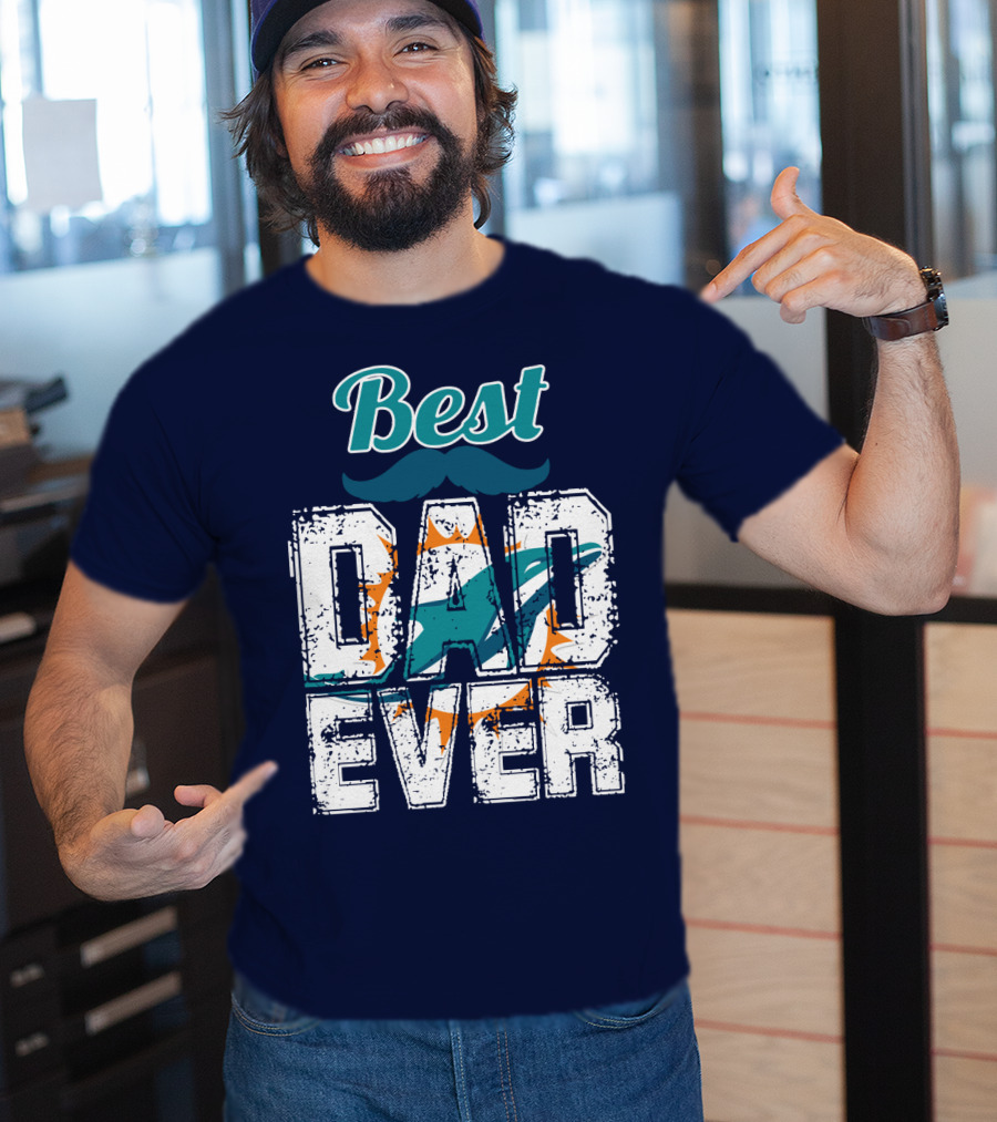 Best Dad Ever Dolphins T-Shirt