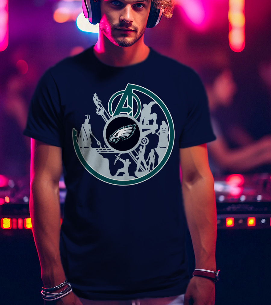 Eagles Avengers Silhouette Crossover T-Shirt