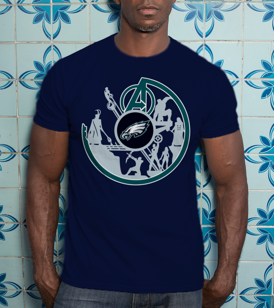 Eagles Avengers Silhouette Crossover T-Shirt