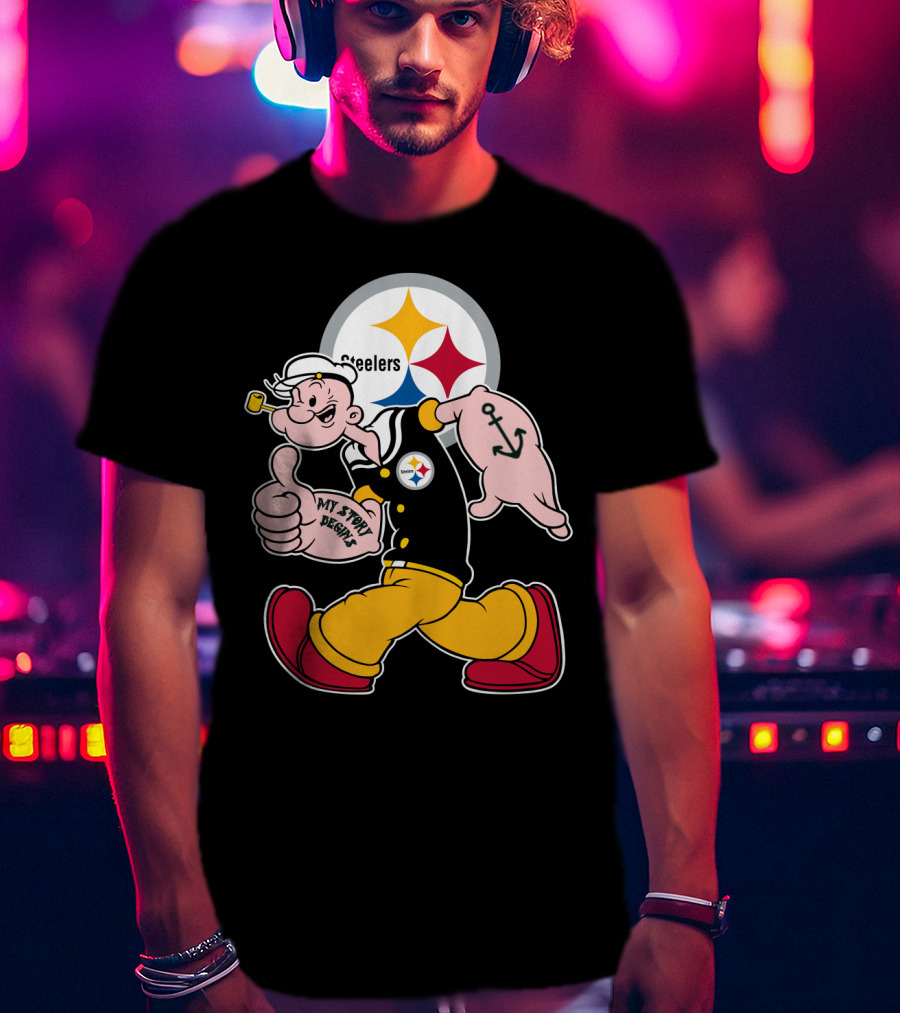 Steelers Popeye My Story Begins T-Shirt