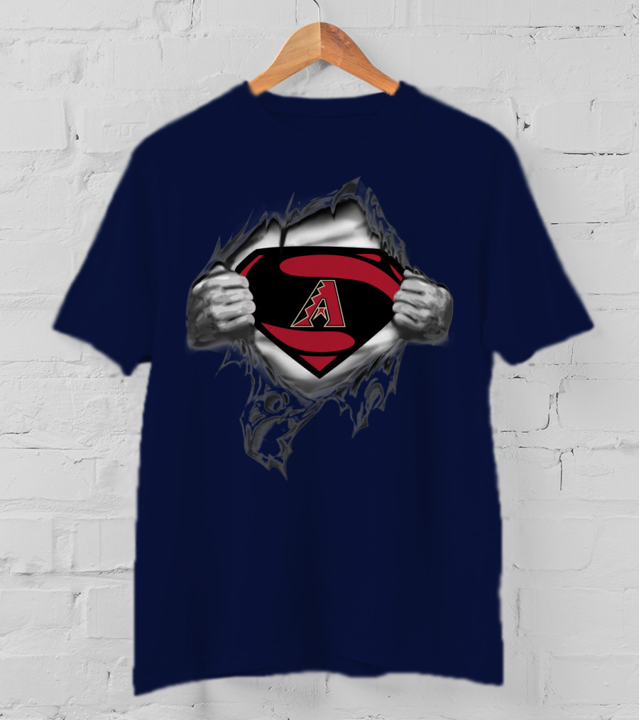 Arizona Diamondbacks Superhero Logo Burst T-Shirt