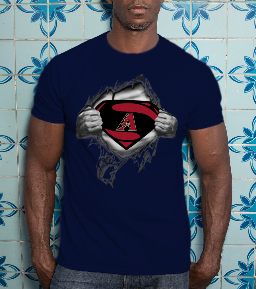 Arizona Diamondbacks Superhero Logo Burst T-Shirt