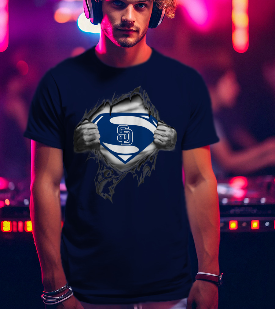 San Diego Padres Superman Logo Concept T-Shirt