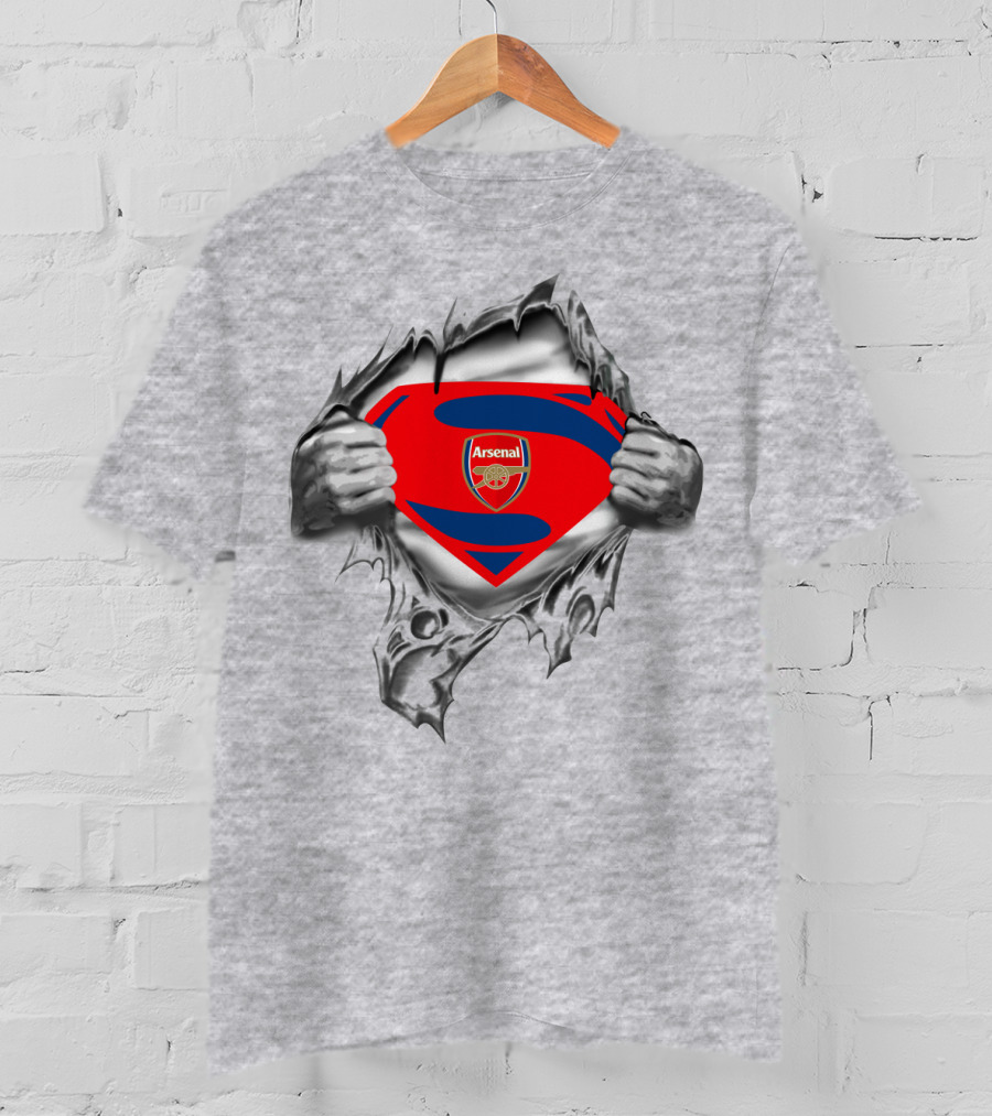Arsenal Superman Shield Logo Peel T-Shirt