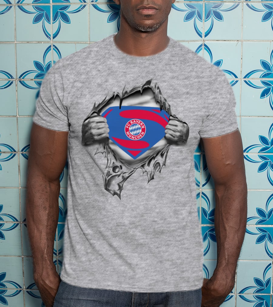 Fc Bayern München Superman Logo Burst T-Shirt