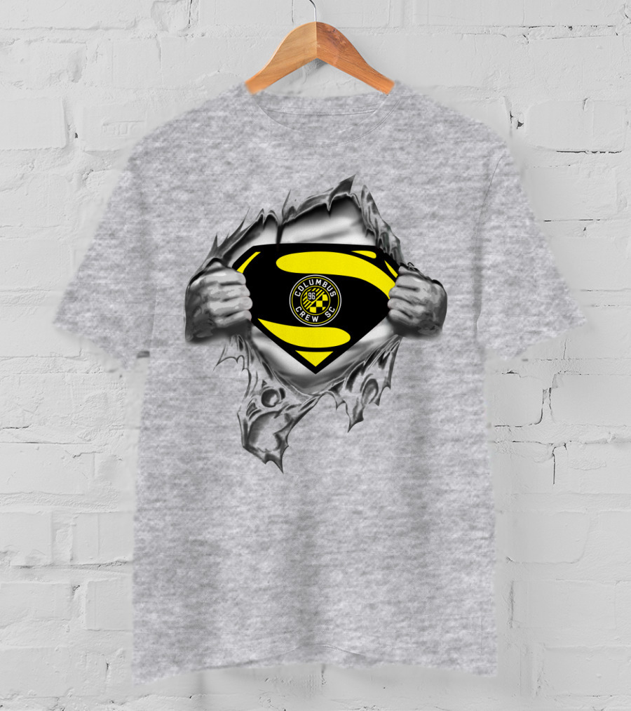 Columbus Crew Sc Superman Emblem Soccer T-Shirt