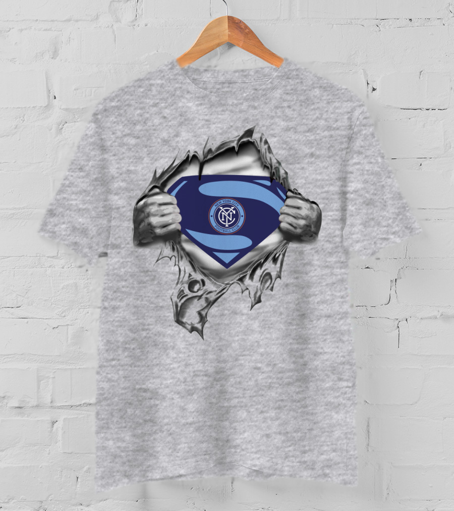 Superman Nyc Crest New York City Fc T-Shirt