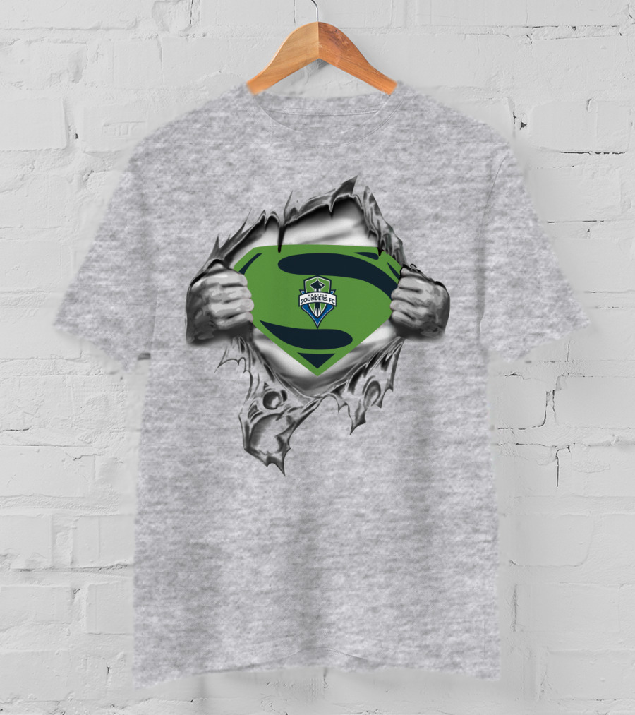 Seattle Sounders Fc Superhero Emblem Burst T-Shirt