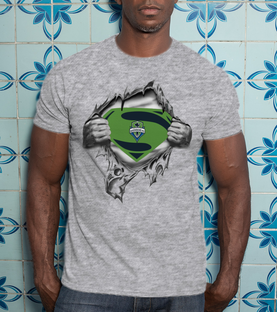 Seattle Sounders Fc Superhero Emblem Burst T-Shirt