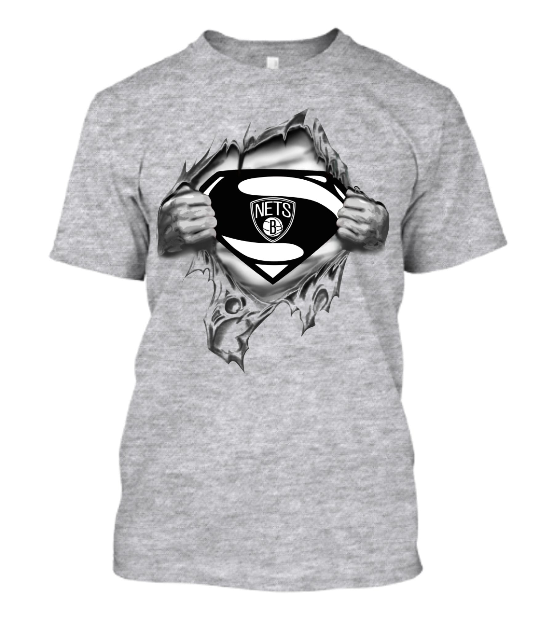 Brooklyn Nets Logo Superman Comic Style Burst T-Shirt