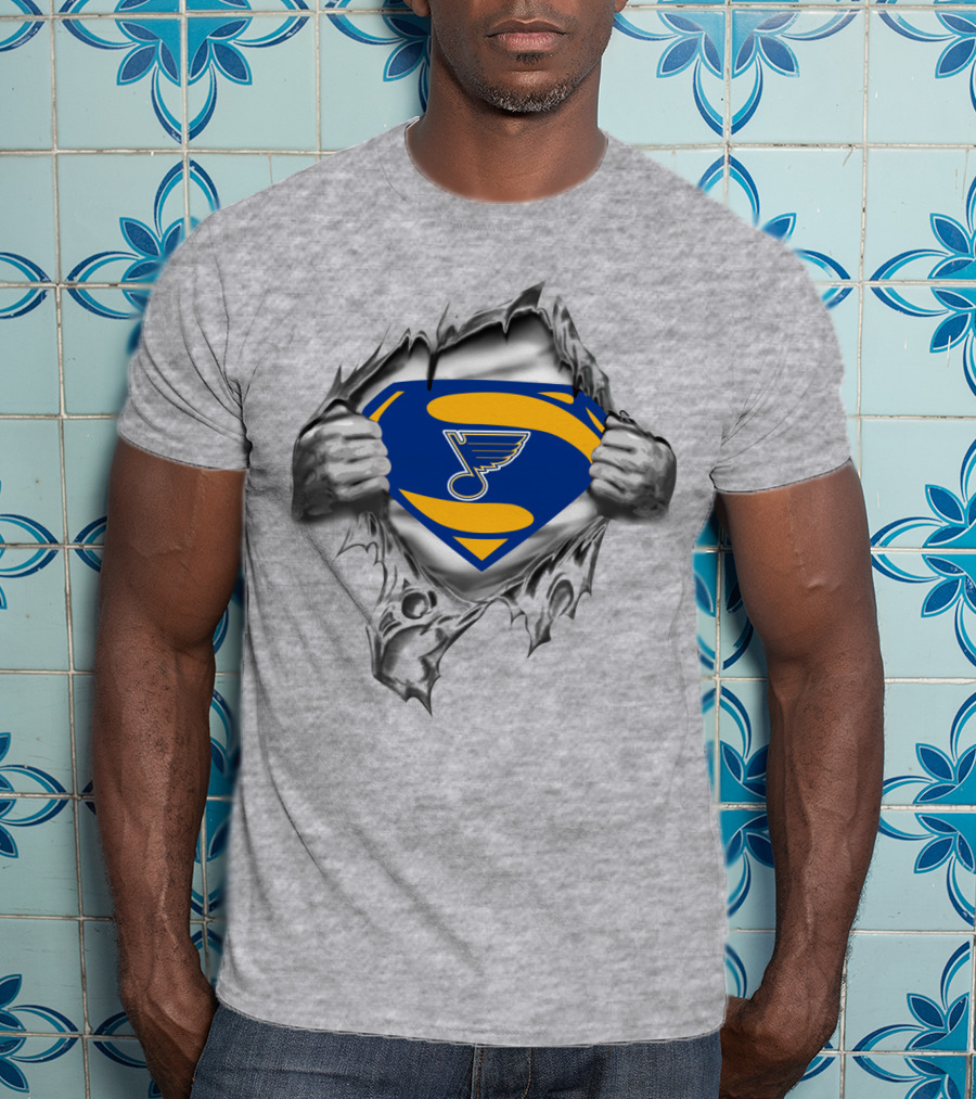 St. Louis Blues Superman Logo Concept T-Shirt