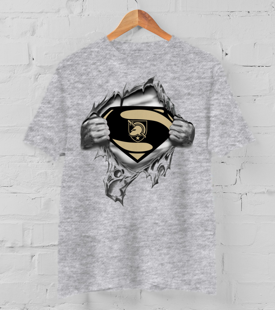 Army Black Knights Superman Logo Burst Through T-Shirt