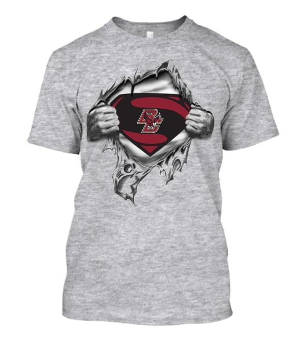 Bc Superhero Emblem Unveiling Boston College Eagles T-Shirt
