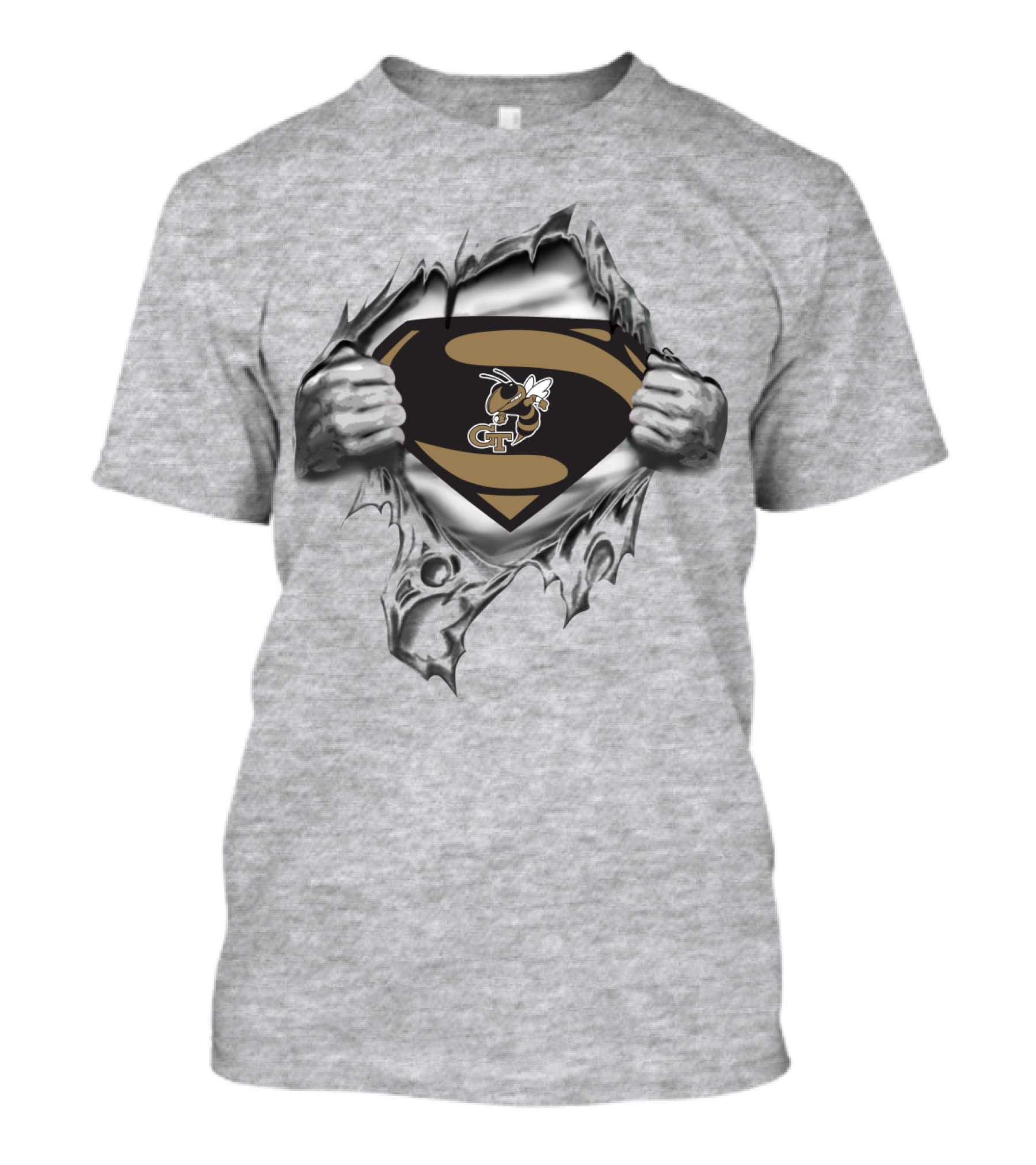 Georgia Tech Yellow Jackets Superman Shield T-Shirt