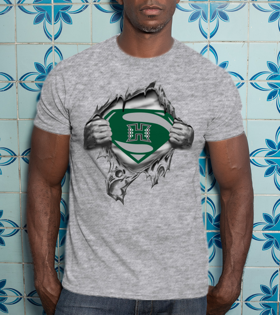 University Of Hawaii Rainbow Warriors Superhero T-Shirt