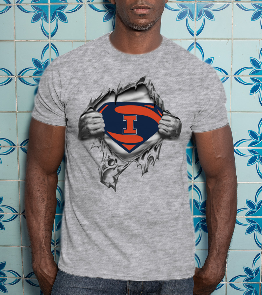 Superman Illinois Fighting Illini T-Shirt