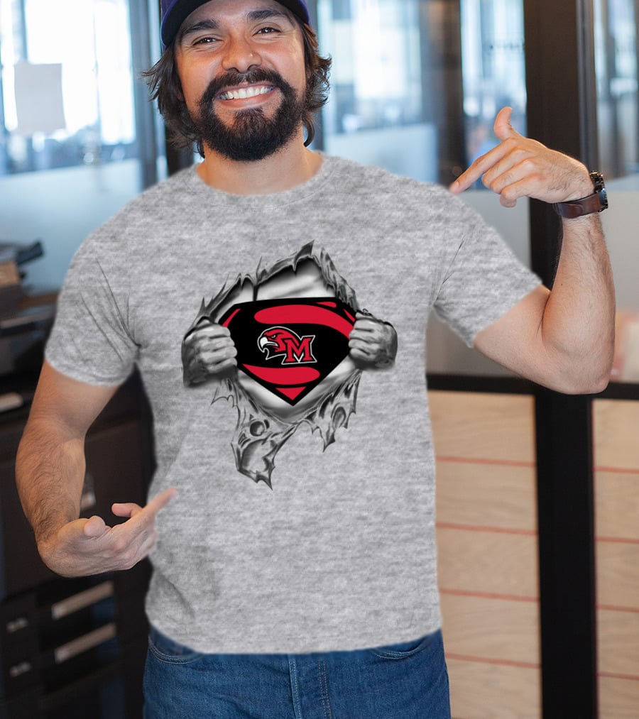 Miami Redhawks Superhero Symbol Torn T-Shirt