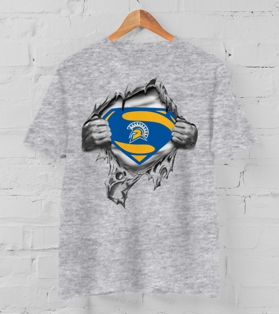 Super Spartan San Jose State Logo Style Tear T-Shirt