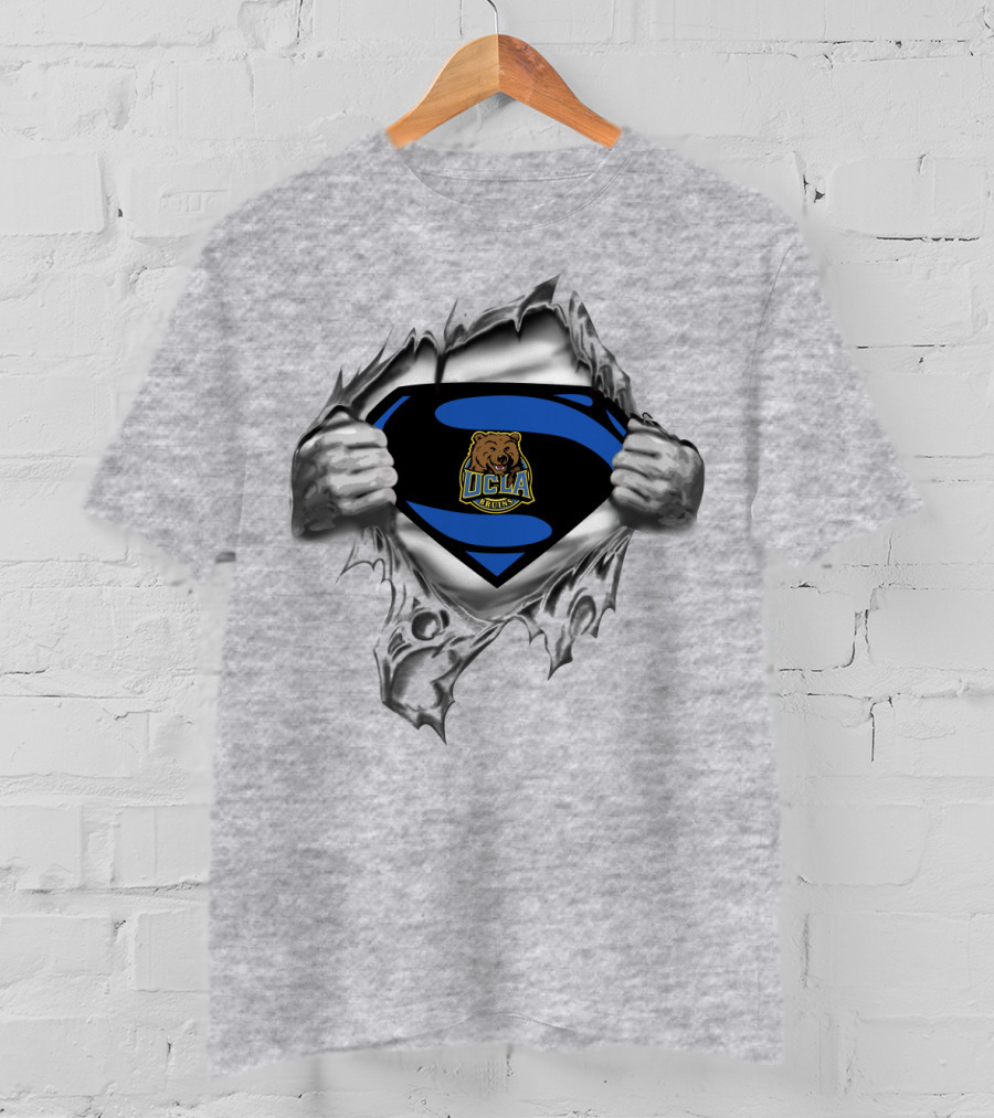 Ucla Bruins Bear Emblem Superhero Shield T-Shirt