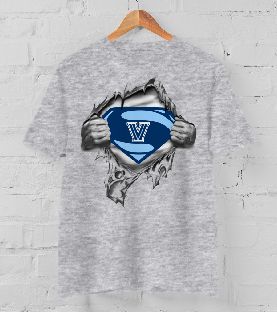 Villanova Wildcats Logo Superman Style V T-Shirt