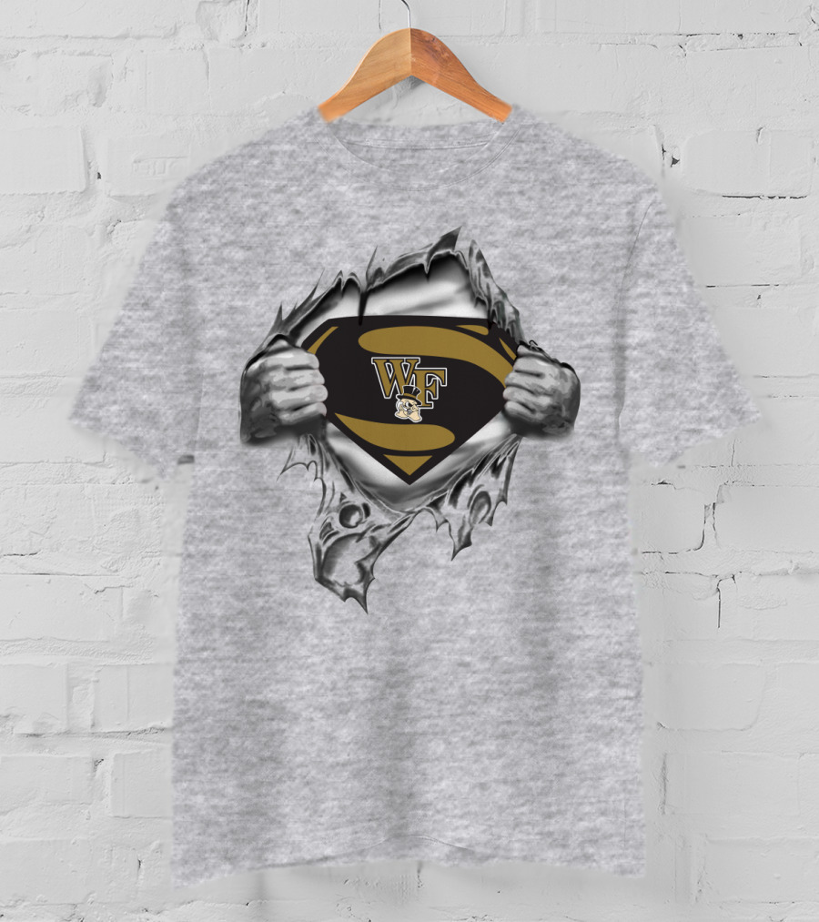 Wake Forest Demon Deacons Hero Crest Wf Logo Super Strength T-Shirt
