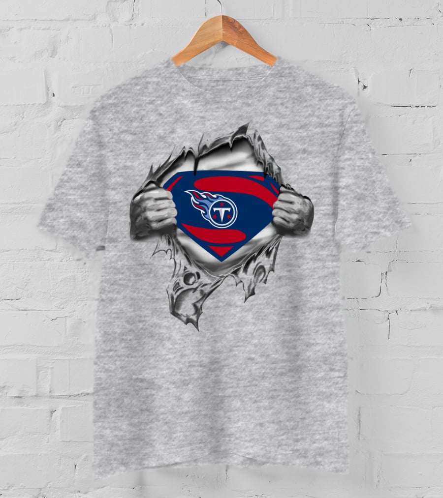 Tennessee Titans Superhero Logo Fusion T-Shirt