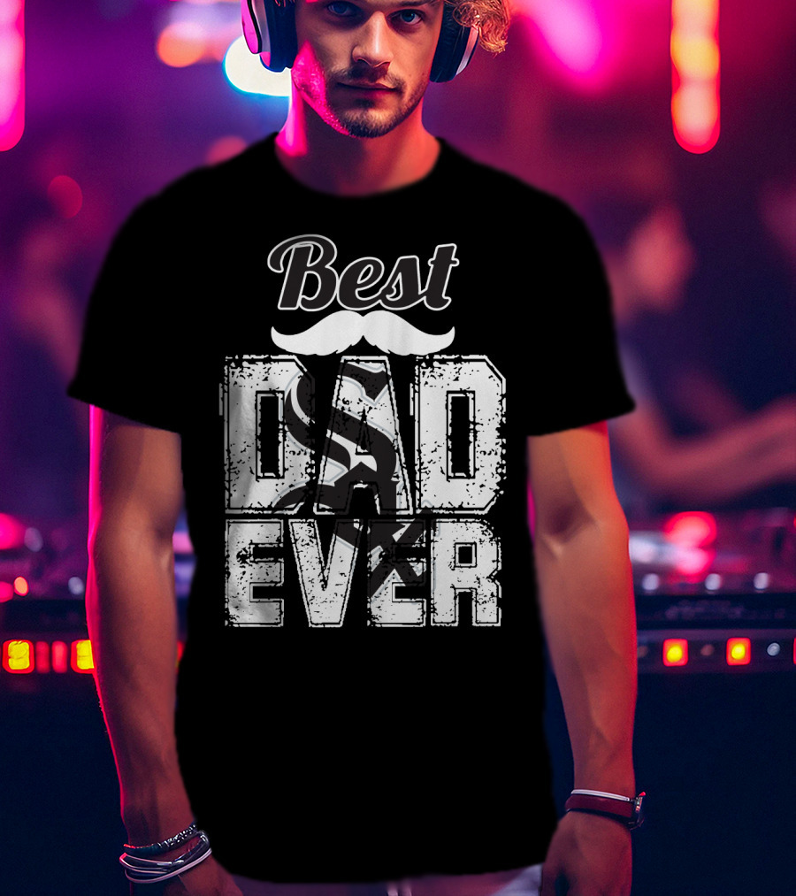 Best Dad Ever White Sox T-Shirt