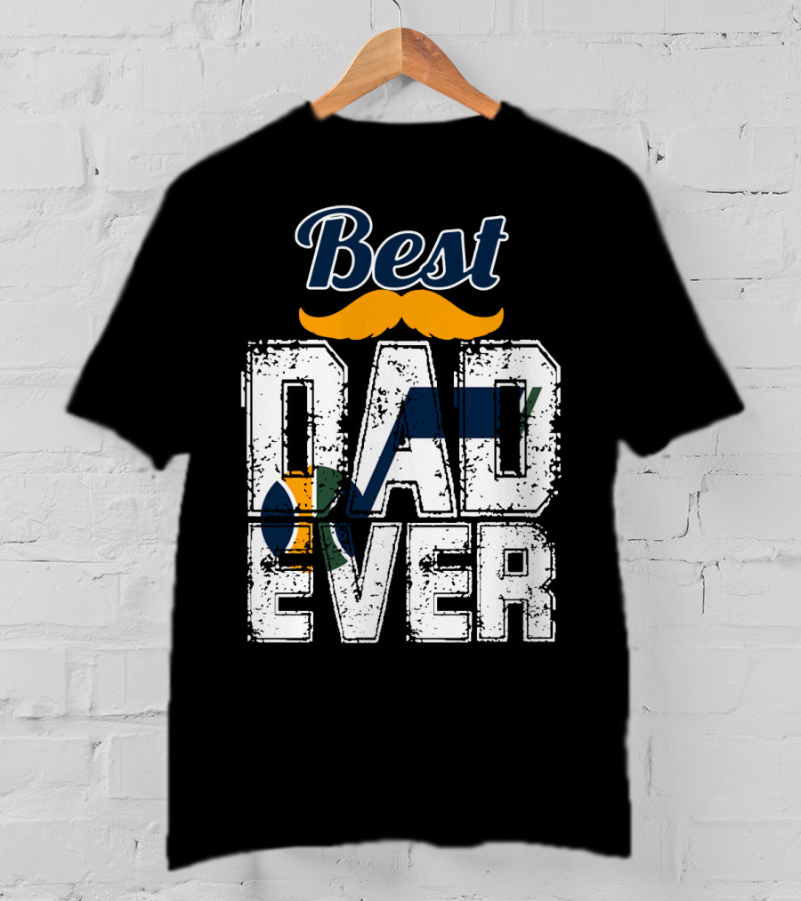 Best Dad Ever Utah Jazz Moustache T-Shirt