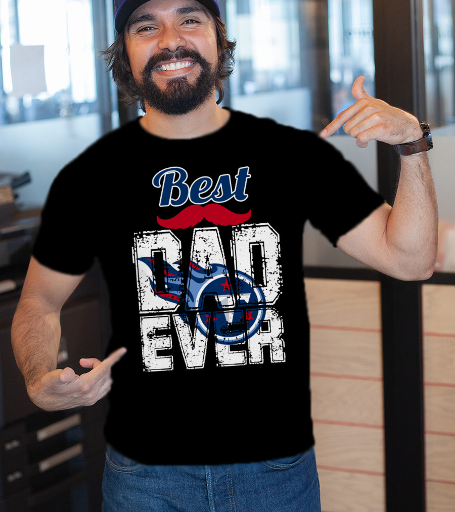 Best Dad Ever Titans Football T-Shirt