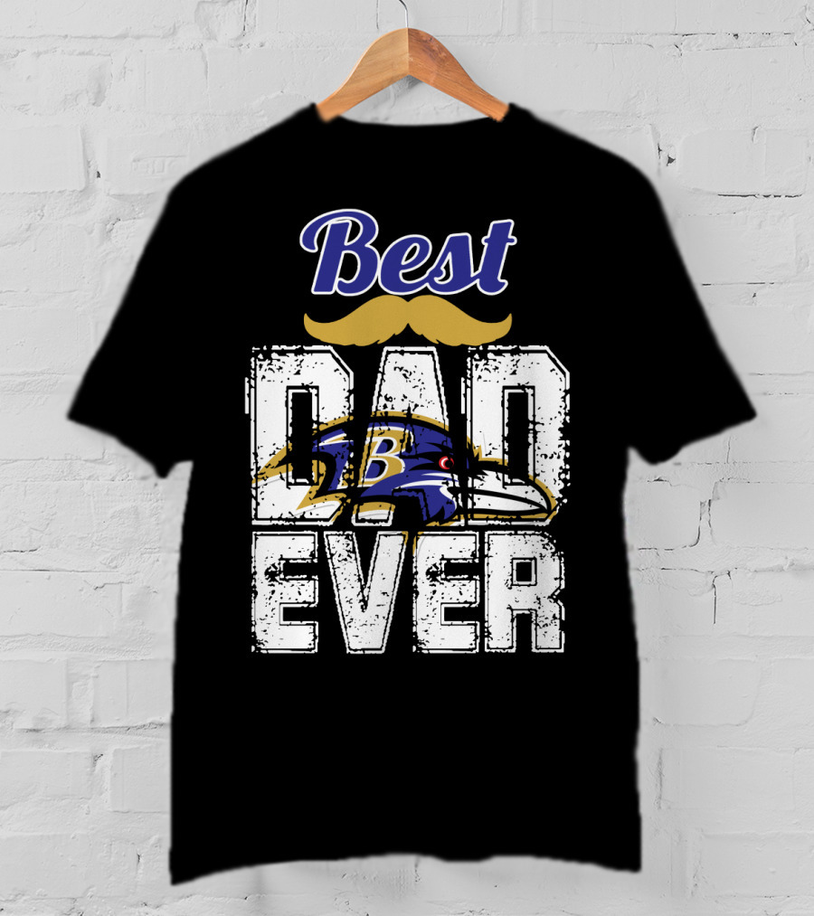 Best Dad Ever Ravens B T-Shirt