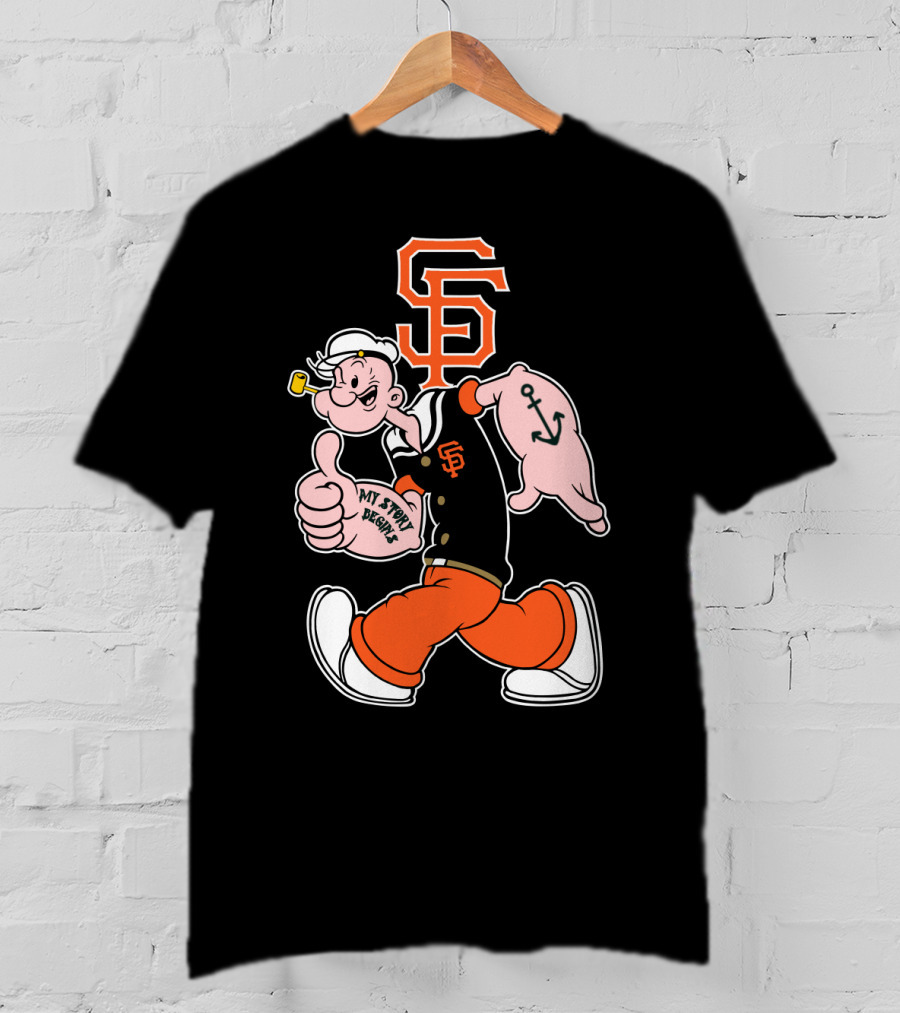 San Francisco Giants Popeye Thumbs Up My Jerry Begins T-Shirt
