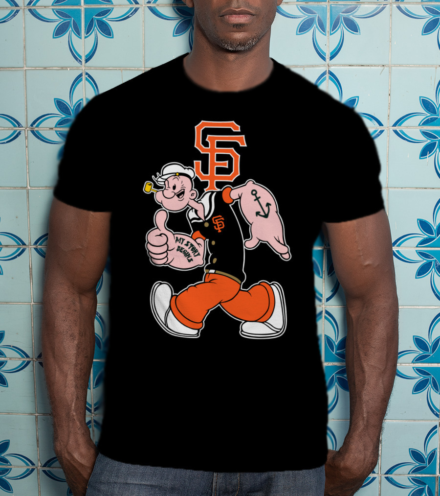 San Francisco Giants Popeye Thumbs Up My Jerry Begins T-Shirt