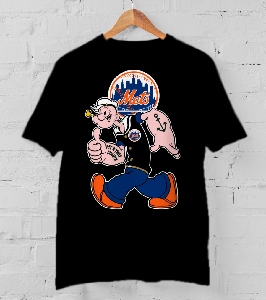 Popeye Mets City Logo Thumbs Up Sailor Anchor T-Shirt
