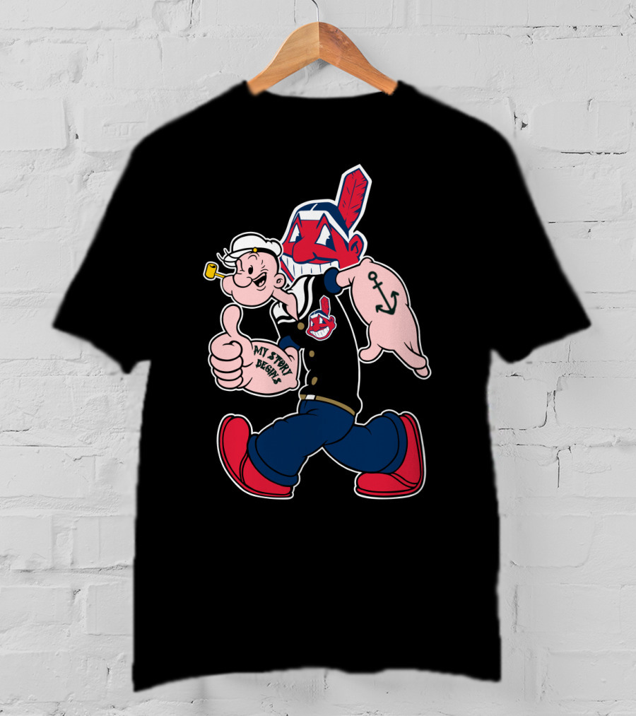 Cleveland Indians Chief Wahoo And Sailor Character Combo T-Shirt