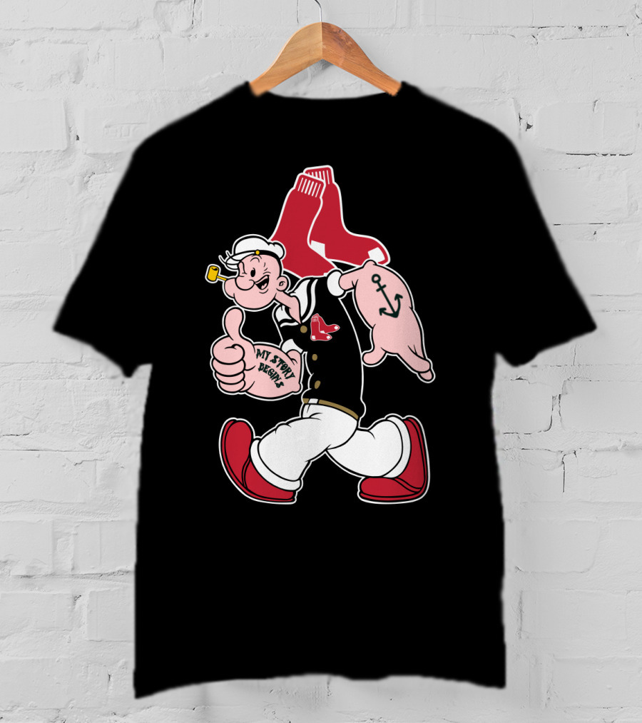 Boston Red Sox Popeye My Story Begins T-Shirt