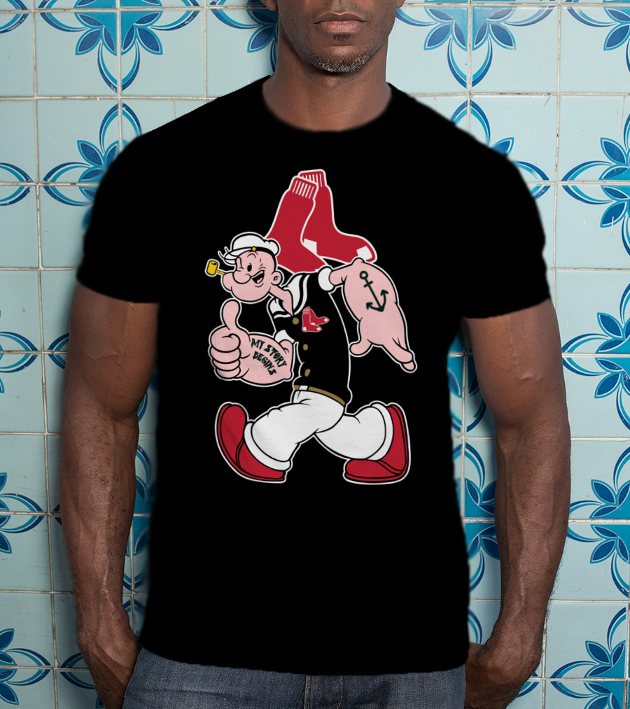 Boston Red Sox Popeye My Story Begins T-Shirt