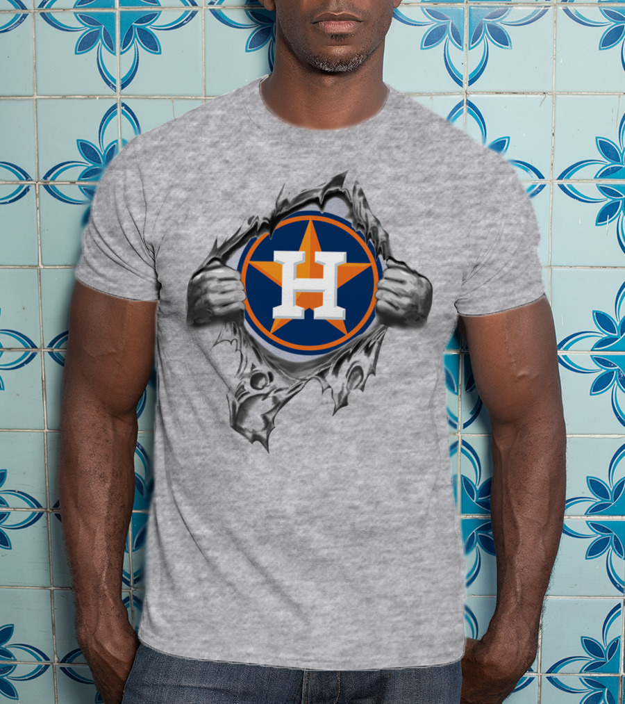 Houston Astros Breaking Through Steel T-Shirt