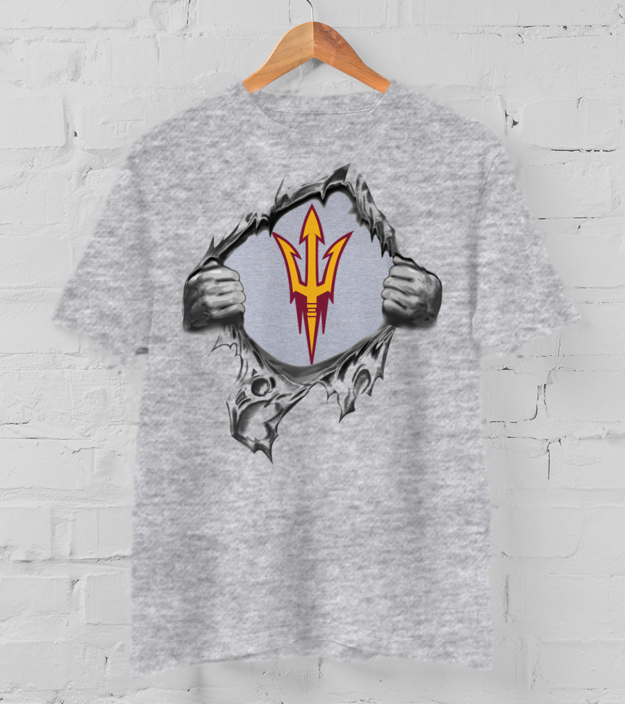 Arizona State Sun Devils Ripped Steel Trident T-Shirt