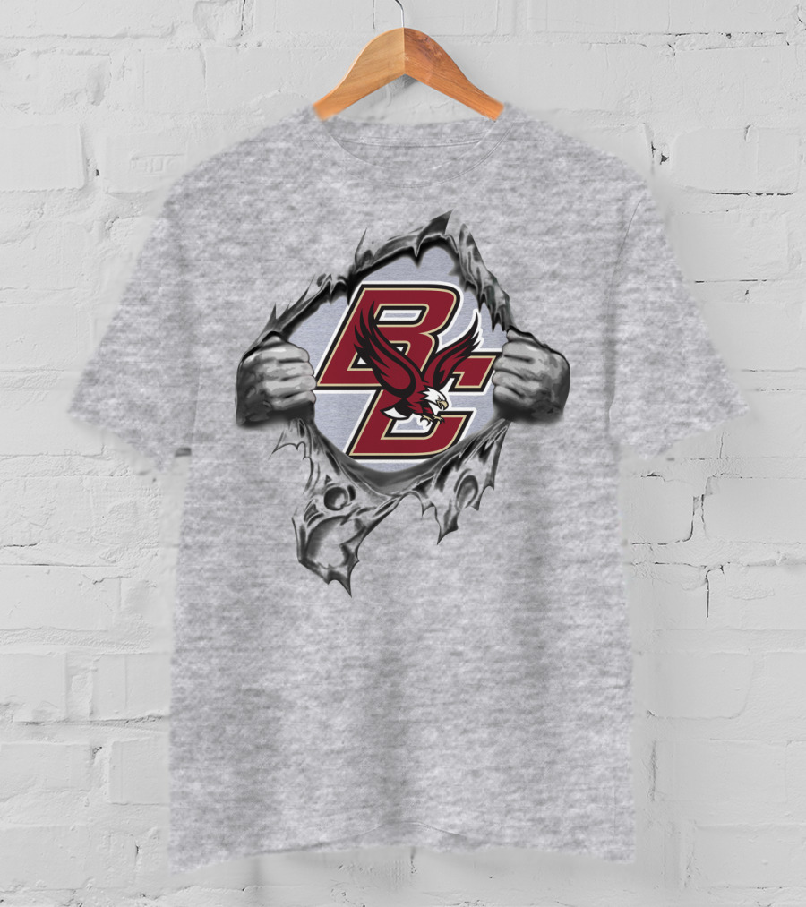 Bc Eagle Logo Ripped Skin T-Shirt