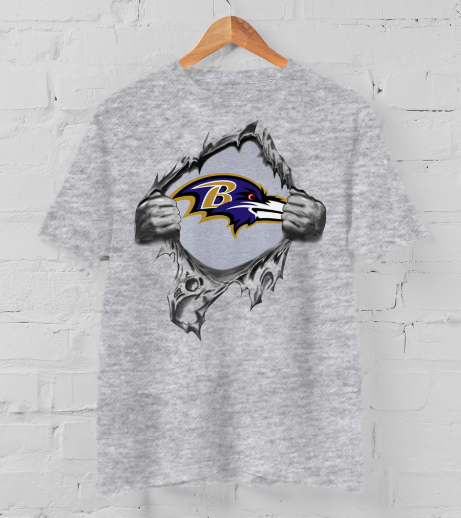 Baltimore Ravens Logo Tear T-Shirt
