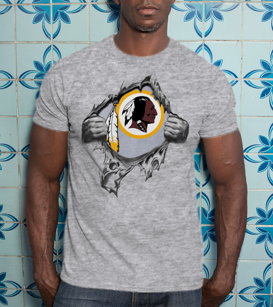 Washington Redskins Ripped Through T-Shirt