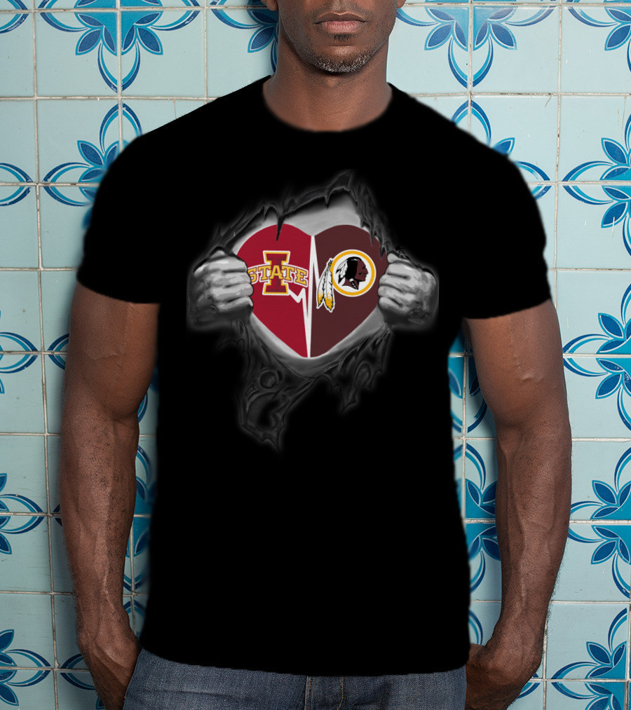 Iowa State Cyclones Redskins Heart T-Shirt