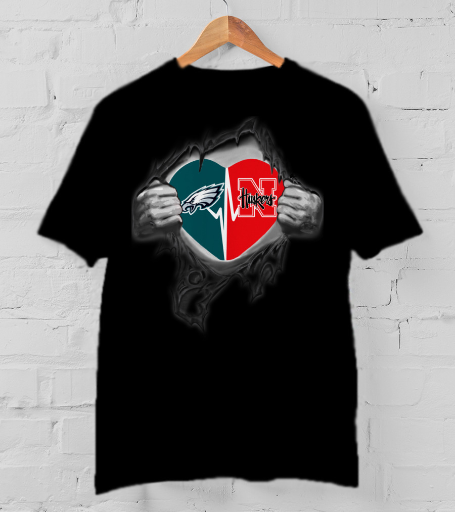 Eagles Huskers Heart T-Shirt