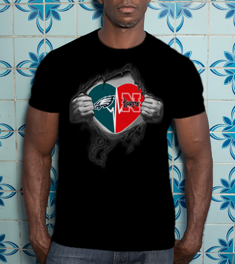Eagles Huskers Heart T-Shirt