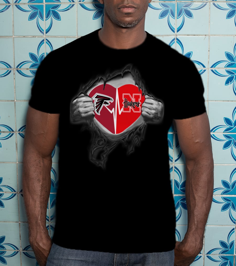 Falcons Huskers Heart T-Shirt